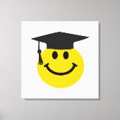 Graduiertengesicht mit Abschluss-Hut Leinwanddruck (Vorderseite)