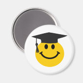 Graduiertengesicht mit Abschluss-Hut Magnet (Vorderseite/Rückseite)