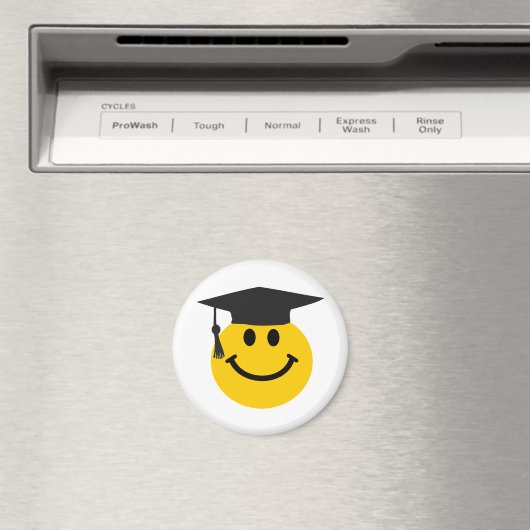 Graduiertengesicht mit Abschluss-Hut Magnet (In Situ (Geschirrspüler))