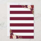 Graduiertengruppe Burgund Floral Nursing School Gr Einladung (Rückseite)