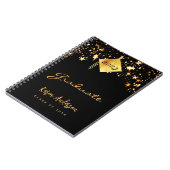 Graduiertengruppe Graduierte schwarze goldene Ster Notizblock (Linke Seite)