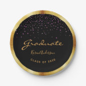 Graduiertengruppe Graduiertengold lila Pappteller (Vorderseite)