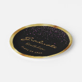 Graduiertengruppe Graduiertengold lila Pappteller (Schrägansicht)