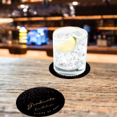 Graduiertengruppe Graduiertengold lila Runder Pappuntersetzer