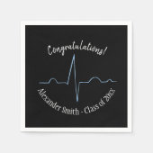 Graduiertengruppe Schwarz-Blau Serviette (Vorderseite)