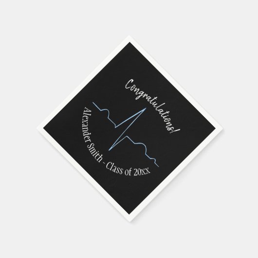 Graduiertengruppe Schwarz-Blau Serviette (Ecke)