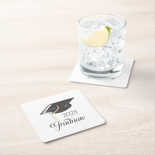 Graduiertenjahr-Party Rechteckiger Pappuntersetzer (Vor Ort)
