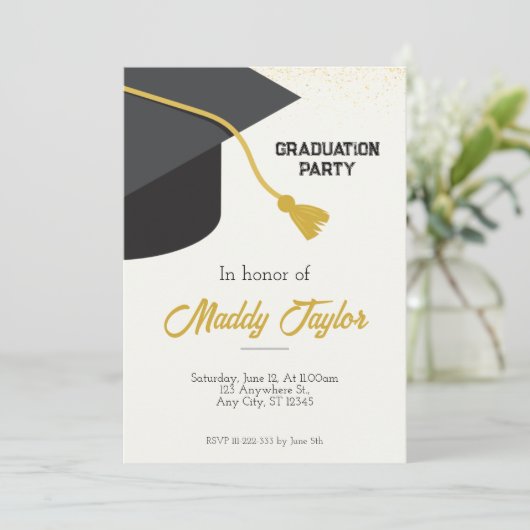 Graduiertenkaffee - Einladung (Stehend Vorderseite)