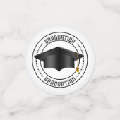 Graduiertenkap Confetti Konfetti (Klein Vorderseite)