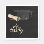 Graduiertenkap , Diplom, Klasse 2019 Serviette (Vorderseite)