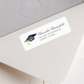 Graduiertenkap Gold Tassel-Rücksendeadresse