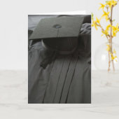 Graduiertenkap-Gown Karte (Gelbe Blume)