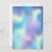 Graduiertenkap Holographic Blue Abschluss Part Einladung (Rückseite)