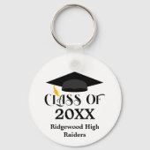 Graduiertenkap - Ihr Schulname Schlüsselanhänger (Vorderseite)