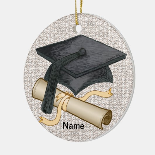 Graduiertenkap Keramik Ornament (Links)