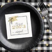 Graduiertenkap-Metallic-Gold-Script Serviette