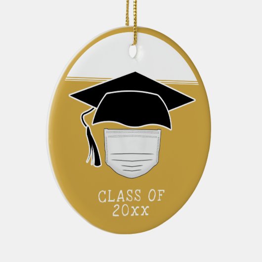 Graduiertenkap mit Gesichtsmaske Ce Keramik Ornament (Rechts)