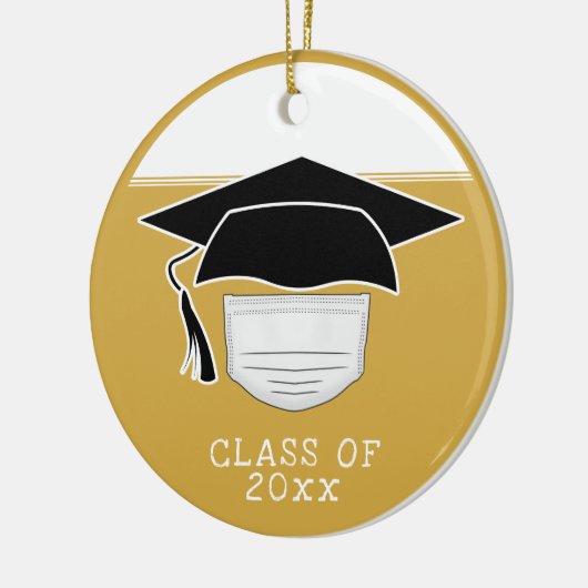 Graduiertenkap mit Gesichtsmaske Ce Keramik Ornament (Links)