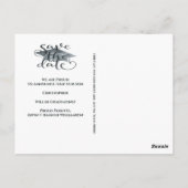 Graduiertenkap Modern Save the Date Postkarte (Rückseite)