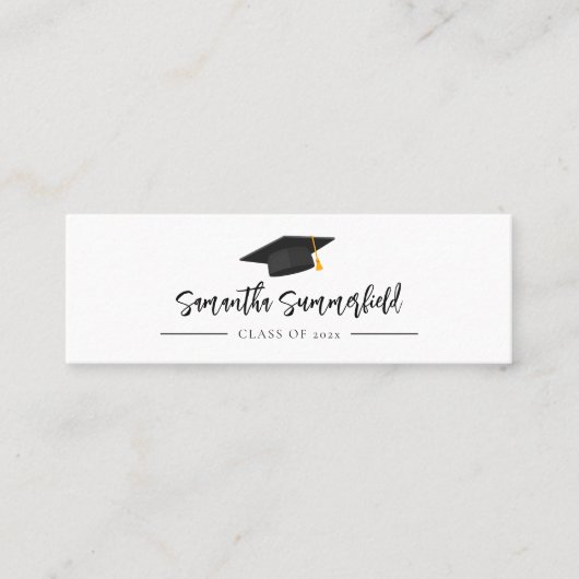 Graduiertenkap Moderner Skriptname, der aufgerufen Mini Visitenkarte (Vorderseite)