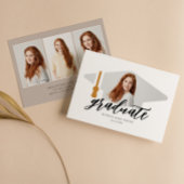 Graduiertenkap Modernes, Minimalistisches 4 Foto V Einladung