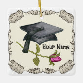 Graduiertenkap-Rose Keramikornament (Vorderseite)