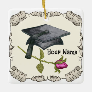 Graduiertenkap-Rose Keramikornament