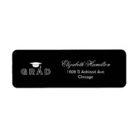 Graduiertenkap Schwarz & Weiß Elegant Grad
