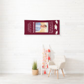 Graduiertenkap Toss GLÜCKWUNSCH GRAD Foto Maroon Banner (Insitu)