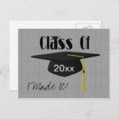Graduiertenkap und Tassel machte ich es komisch Po Ankündigungspostkarte (Vorne/Hinten)