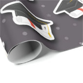 Graduiertenkappengeschirr Geschenkpapier (Rolleneckpunkt)