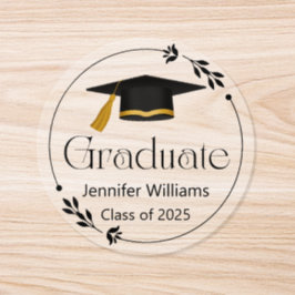 Graduiertenklasse 2025 runder aufkleber