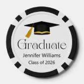 Graduiertenklasse der trendy Typografie 2024 Pokerchips (Rückseite)