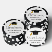 Graduiertenklasse der trendy Typografie 2024 Pokerchips (Stapel)