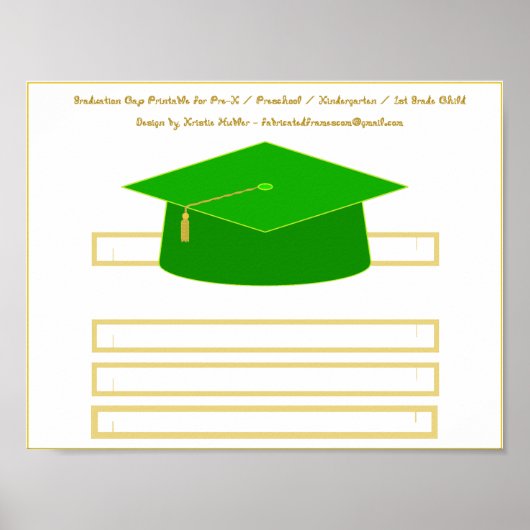 Graduiertenkopplung - druckbares Grünbuch Poster (Vorne)