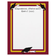 Graduiertenpfanne Tilt - Schulfarben Rot und Gold