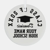 Graduiertenschmuck mit String Ornament Aus Glas (Rückseite)
