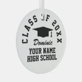 Graduiertenschmuck mit String Ornament Aus Glas (Vorderseite Rechts)