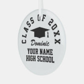 Graduiertenschmuck mit String Ornament Aus Glas (Vorderseite links)