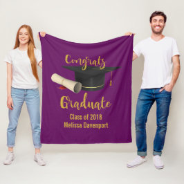 Graduiertenschule und Glückwunsch Fleecedecke