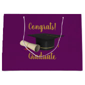 Graduiertenschule und Glückwunsch Große Geschenktüte (Vorderseite)