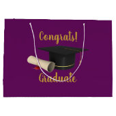 Graduiertenschule und Glückwunsch Große Geschenktüte (Rückseite)