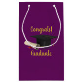Graduiertenschule und Glückwunsch Kleine Geschenktüte (Rückseite)