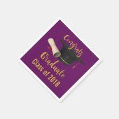 Graduiertenschule und Glückwunsch Serviette (Ecke)