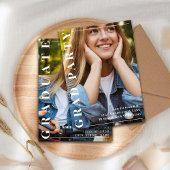 Graduiertenvorlage Minimalistisch fett Einladung