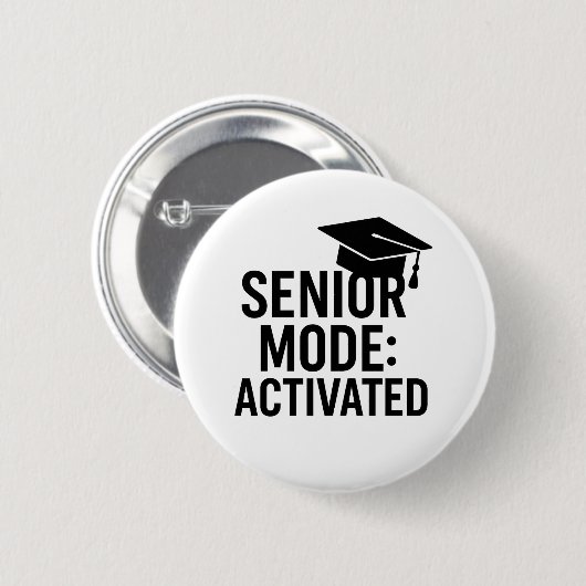 Graduiertenzahl lustig button (Vorne & Hinten)