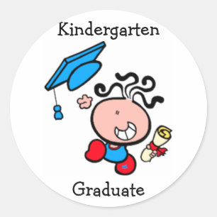Graduierter Aufkleber Cartoon des Kindergartens