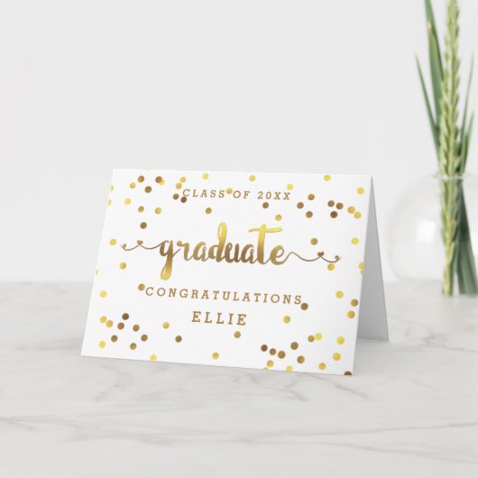 Graduierter Imitat-GoldfolieConfetti Karte (Vorderseite)