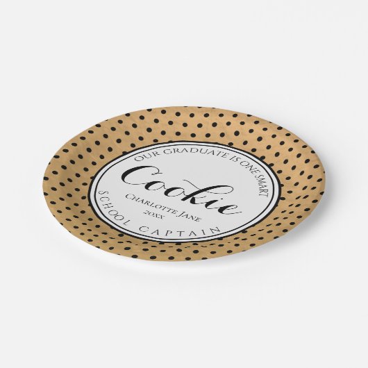 Graduierter Name ist sie ein intelligentes Pappteller (Schrägansicht)