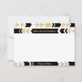 Graduierter Rat kardiert schwarzes Goldstammes- Einladung (Vorderseite)